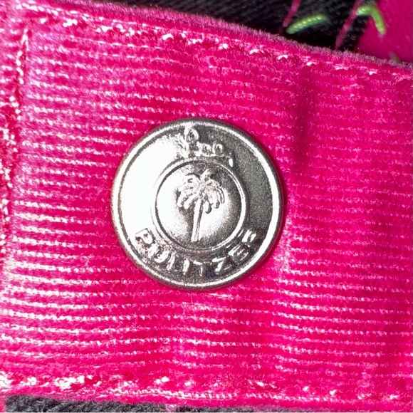 Lilly Pulitzer Corduroy Navy Blue,Pink and Green Argyle A Line Mini Skirt Sz 14 - Picture 3 of 5